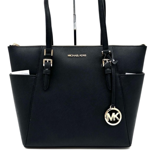 Michael Kors Large Charlotte Tote Bag
Luggage Leather Black (NWT) - Picture 1 of 12